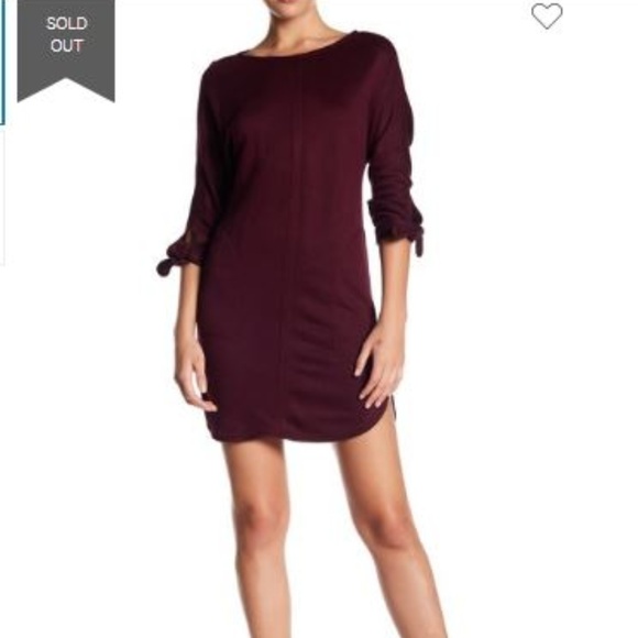 Max Studio Dresses & Skirts - FINAL PRICE Max studio burgundy tie dress XS